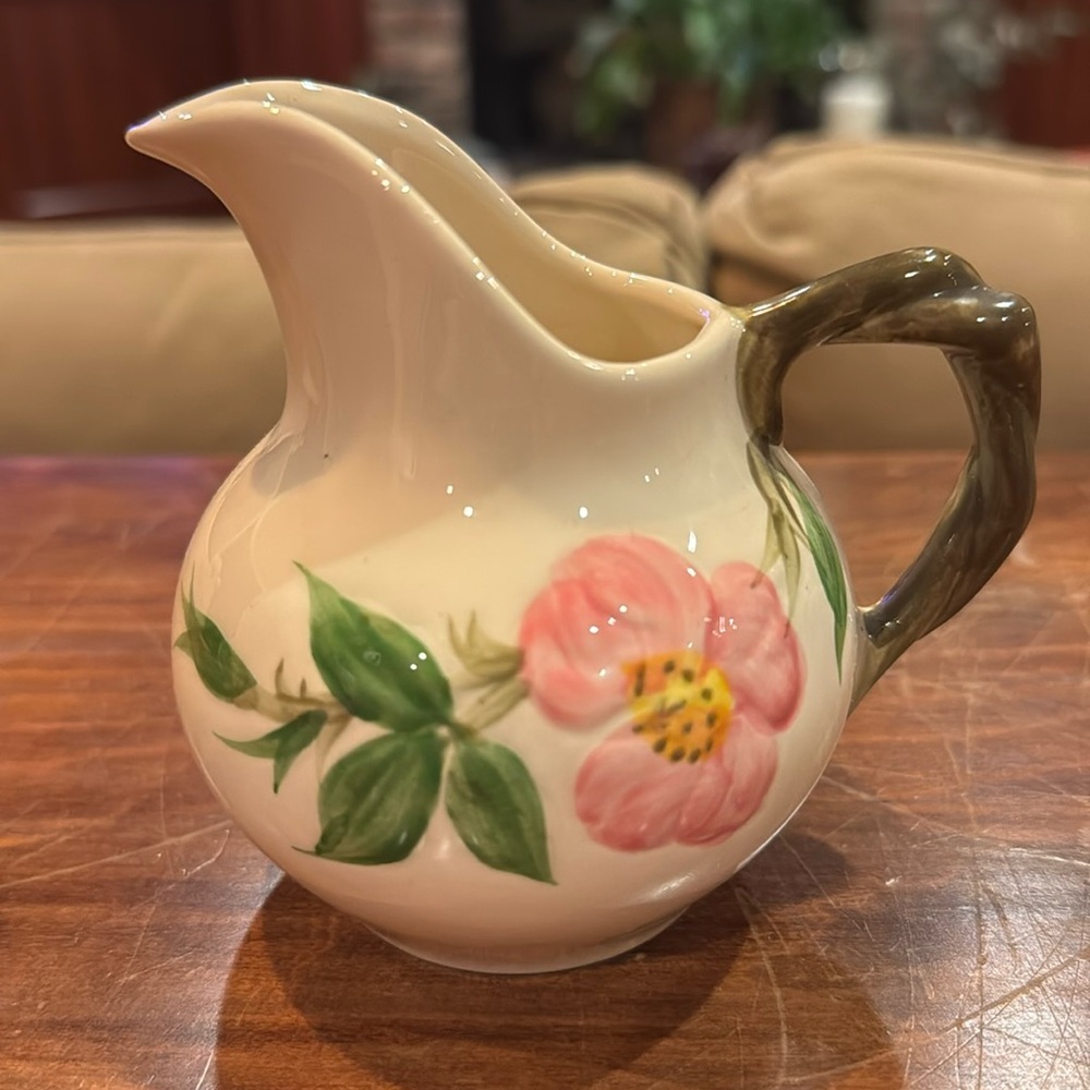 VINTAGE Franciscan Desert Rose Creamer Pitcher Pink Floral Cottagecore Flowers
